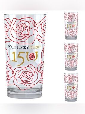 NIB Kentucky Derby 150 Commemorative Mint Julep Glass - Set of 4